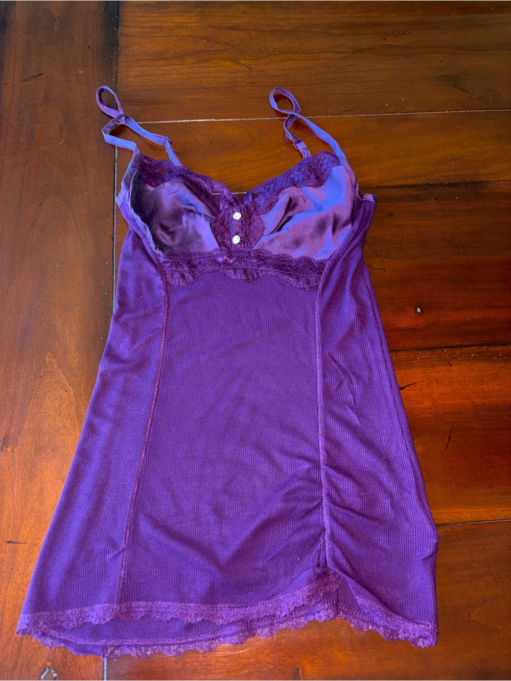 Purple Lace-Trim Cami